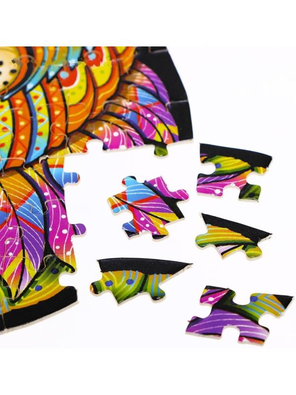 Фигурные пазлы 2 в 1 «Лесные хищники»