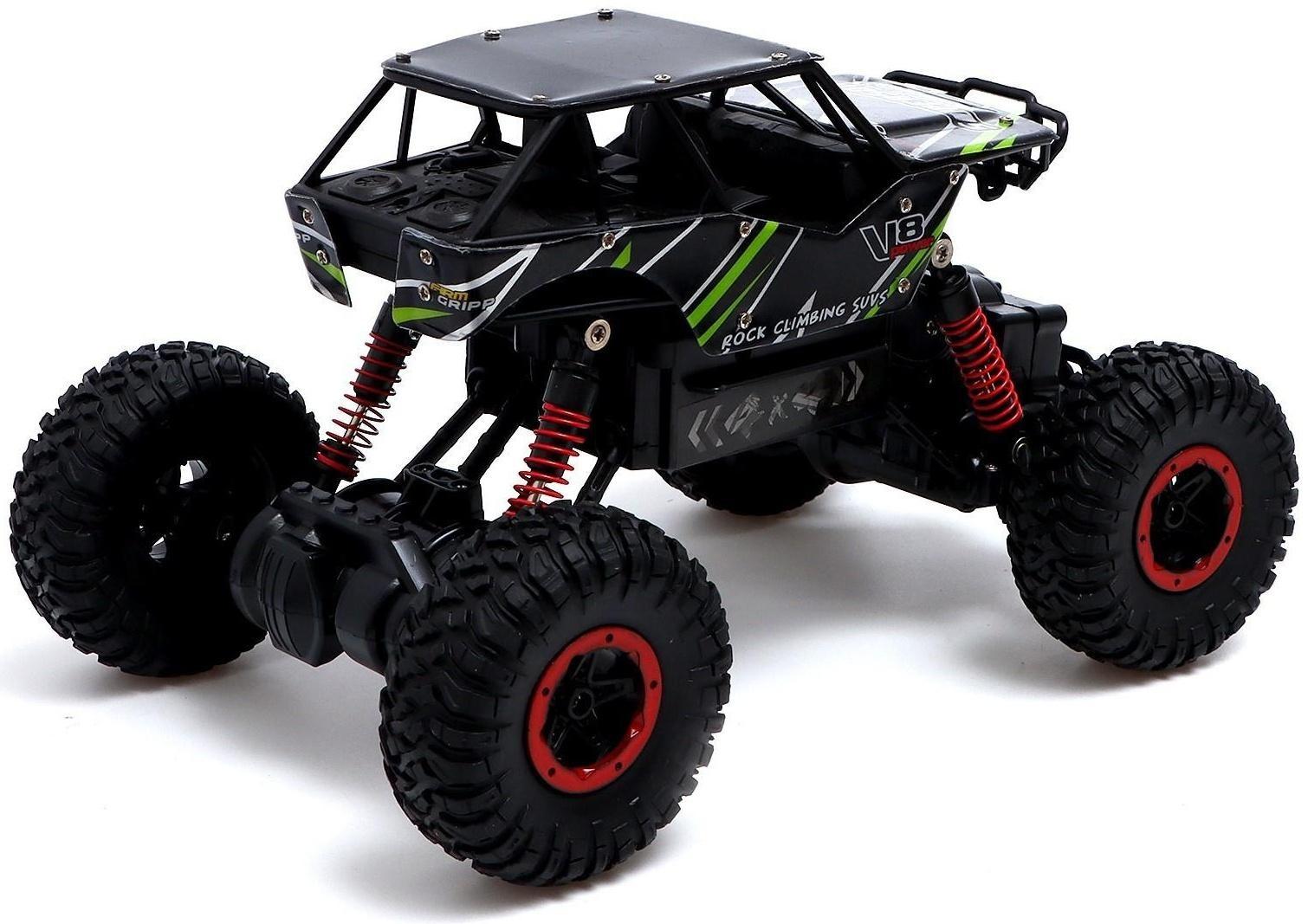 Джип радиоуправляемый Monster, 1:16, 4WD, работает от аккумулятора, цвет зелёный