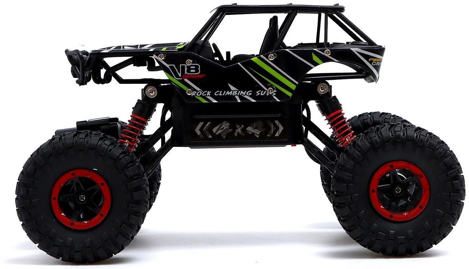 Джип радиоуправляемый Monster, 1:16, 4WD, работает от аккумулятора, цвет зелёный