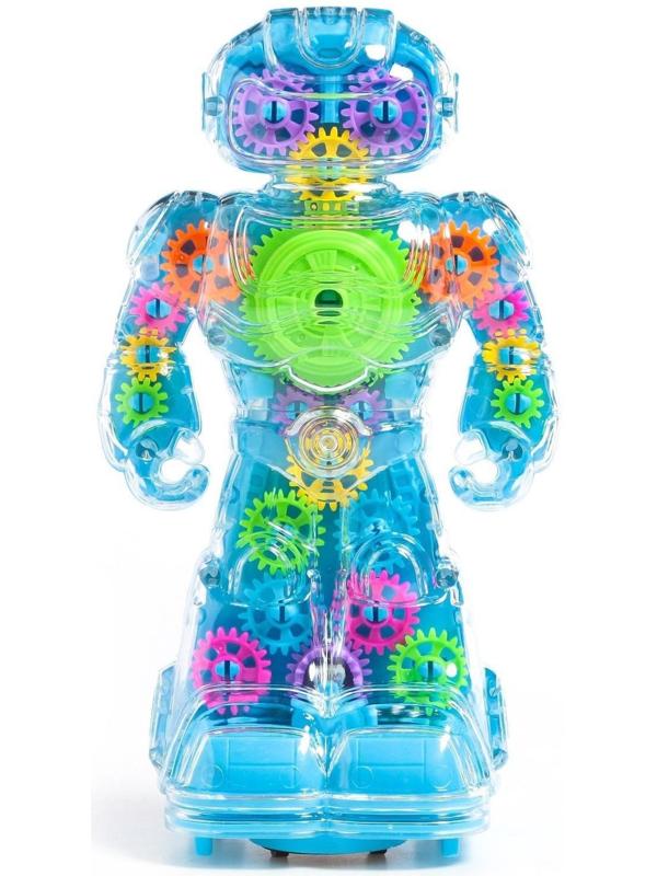 Музыкальный робот «Робби», русское озвучивание, световые эффекты, цвет голубой