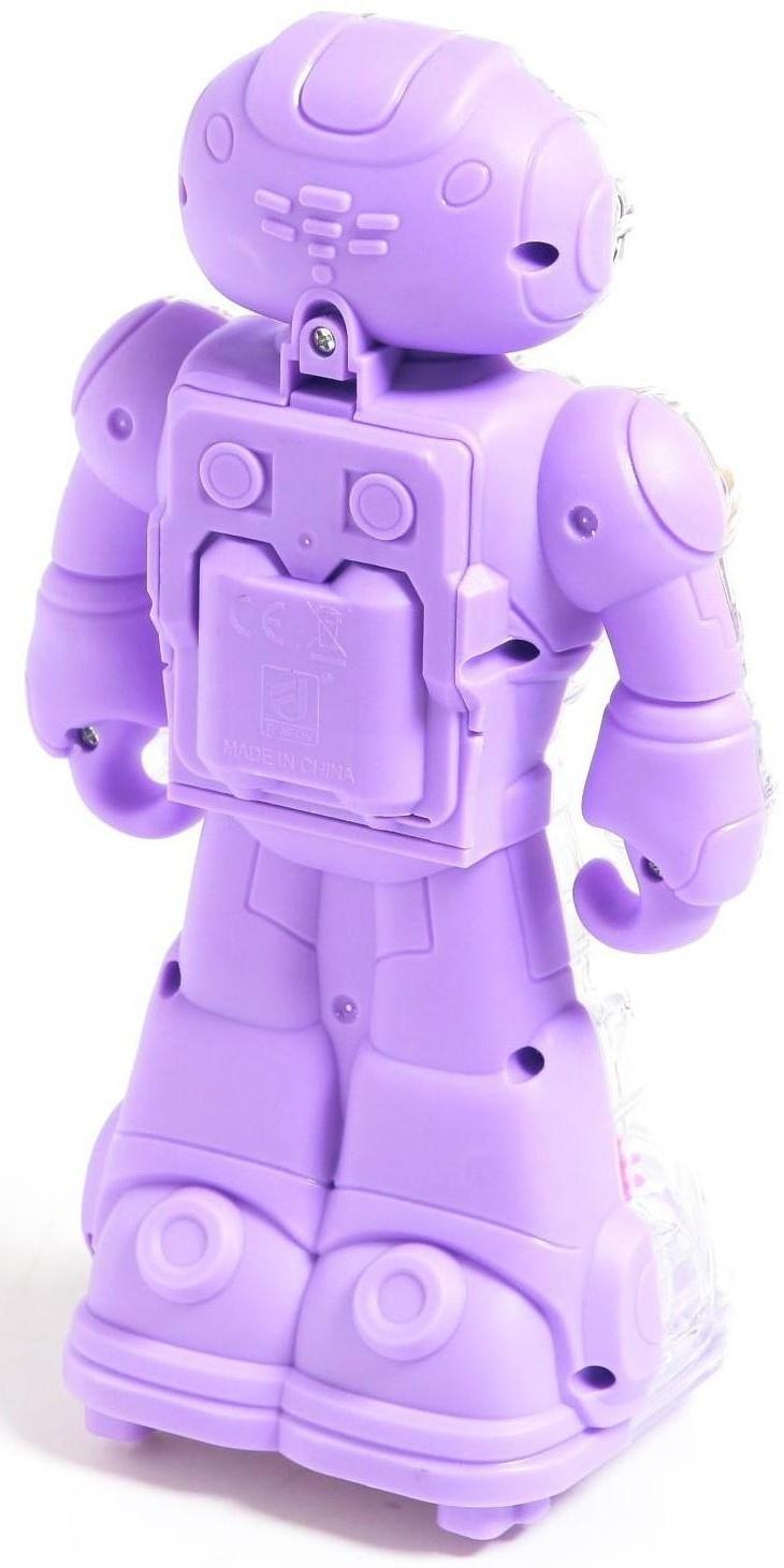 Музыкальный робот «Робби», русское озвучивание, световые эффекты, цвет фиолетовый