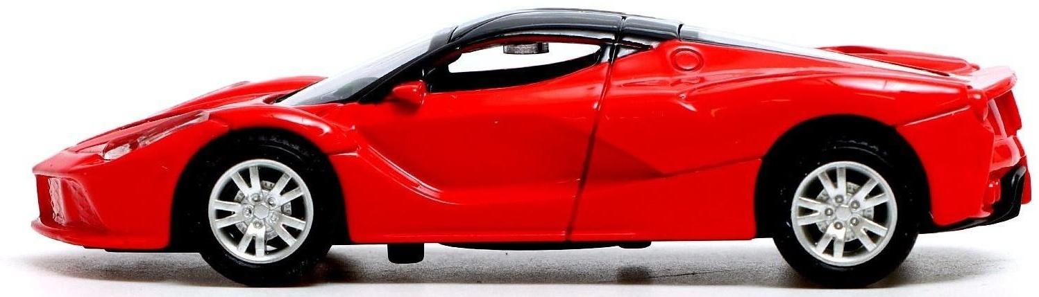 Машина металлическая «Суперкар», инерционная, масштаб 1:43, цвет красный