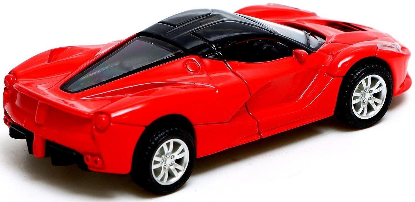 Машина металлическая «Суперкар», инерционная, масштаб 1:43, цвет красный