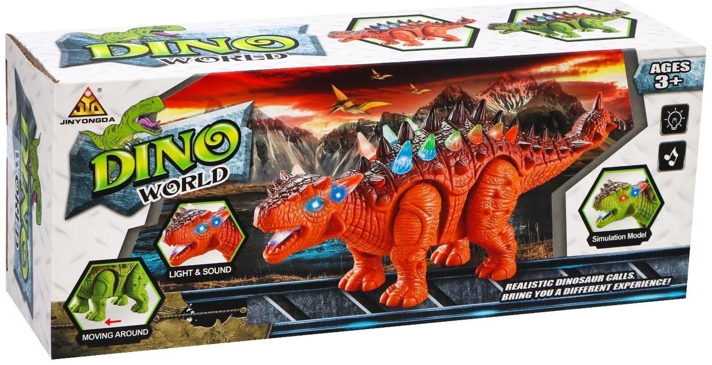 Динозавр «Анкилозавр» работает от батареек, световые и звуковые эффекты, цвет зелёный