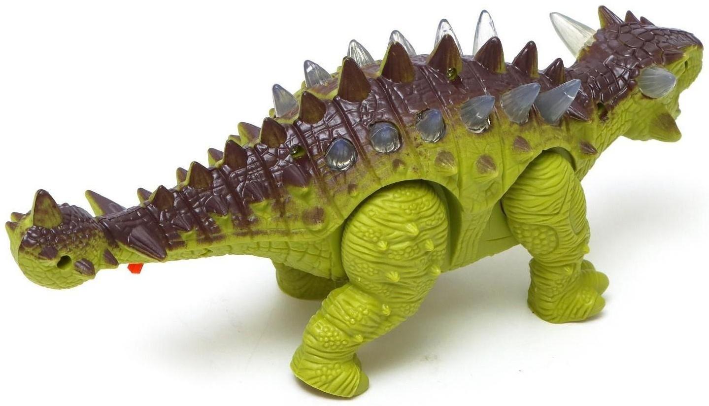 Динозавр «Анкилозавр» работает от батареек, световые и звуковые эффекты, цвет зелёный