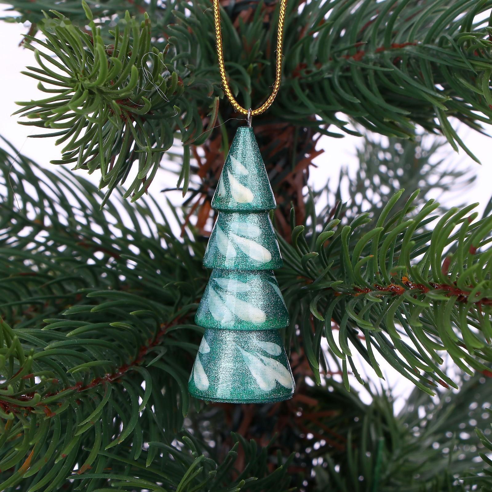 Матрёшка «Котик» с ёлочными украшениями