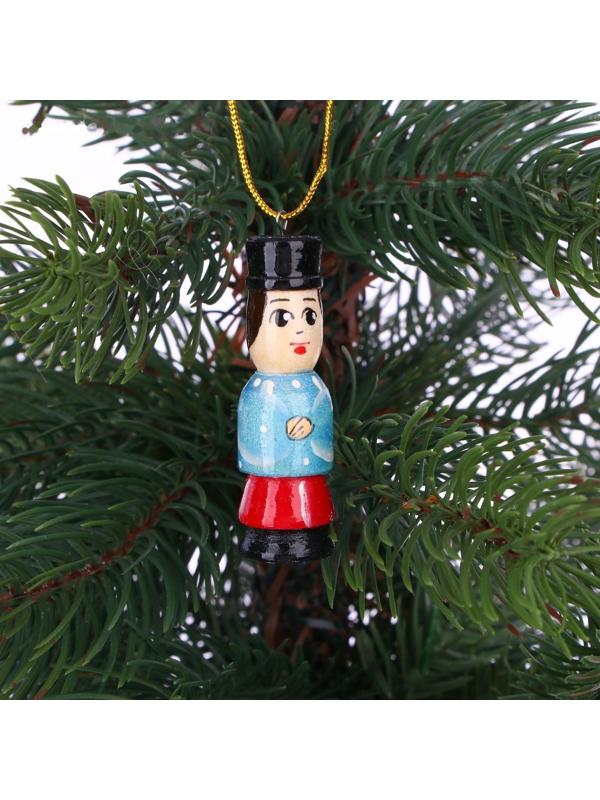 Матрёшка «Котик» с ёлочными украшениями