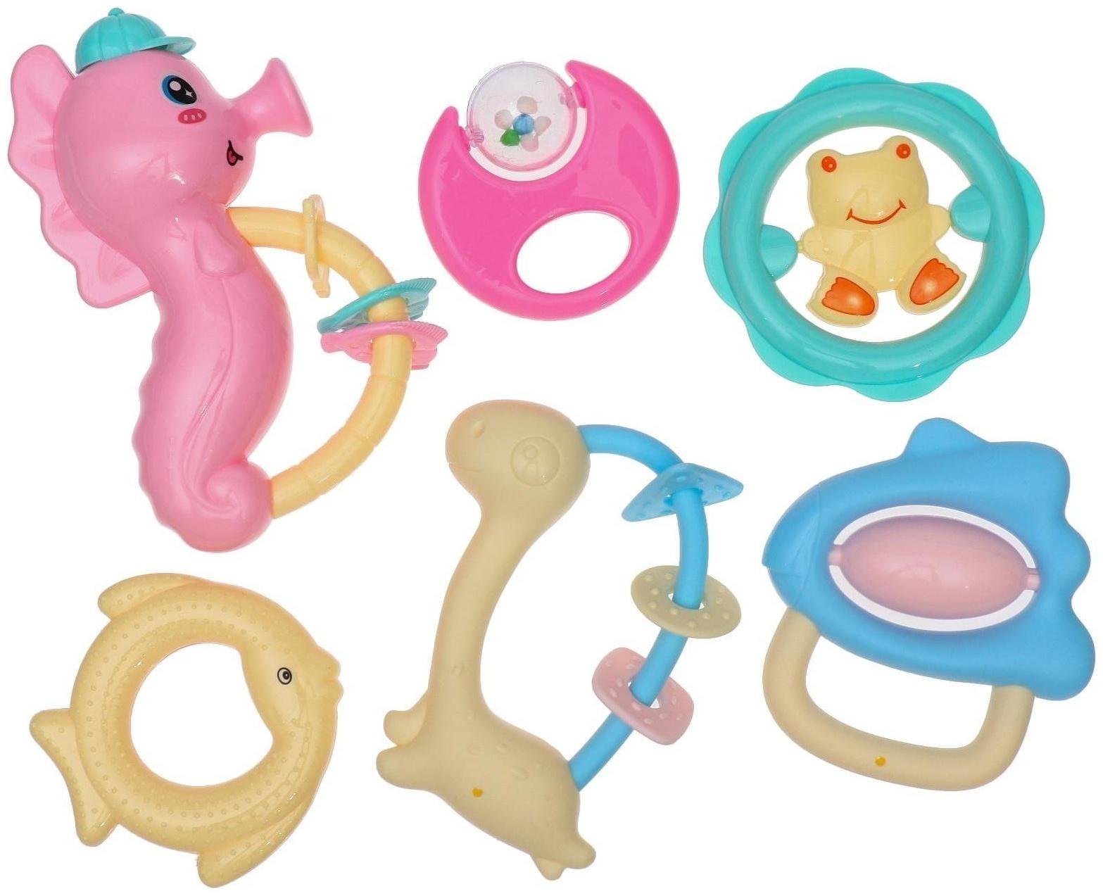 Набор погремушек «Дино», 6шт