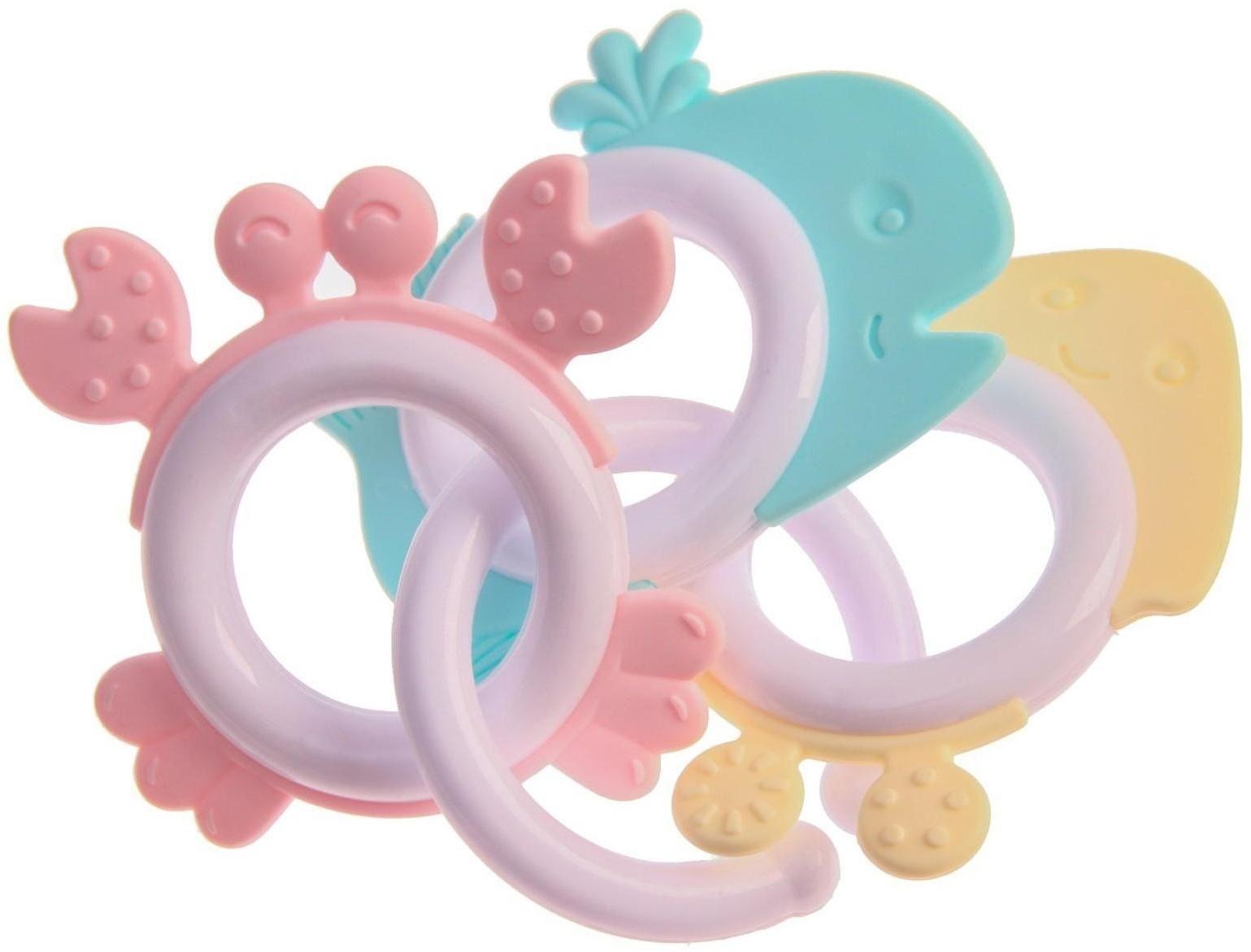 Набор погремушек и прорезывателей «Нежность», 7шт