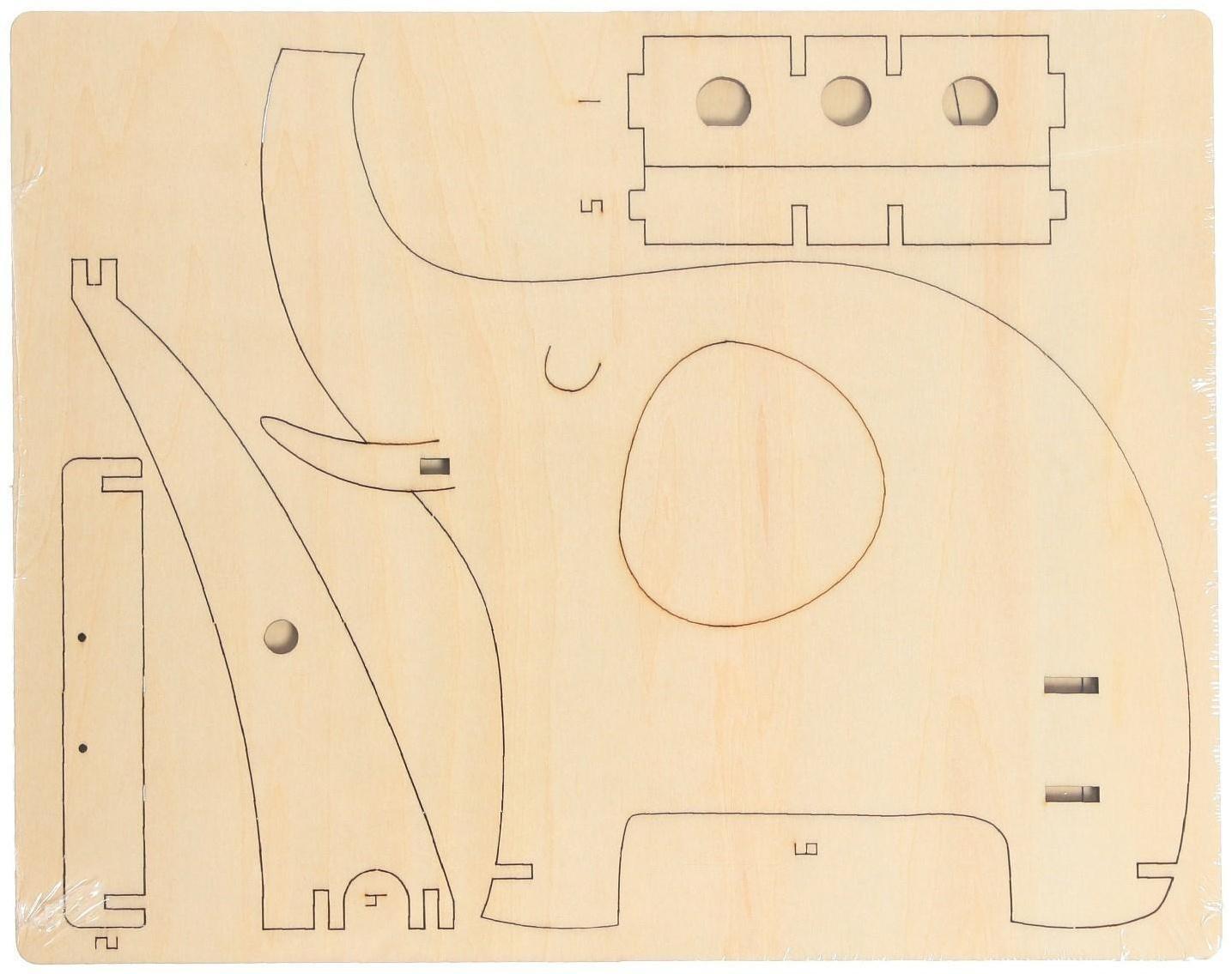 Электронный конструктор «Весёлый слон», 26 элементов, наклейки