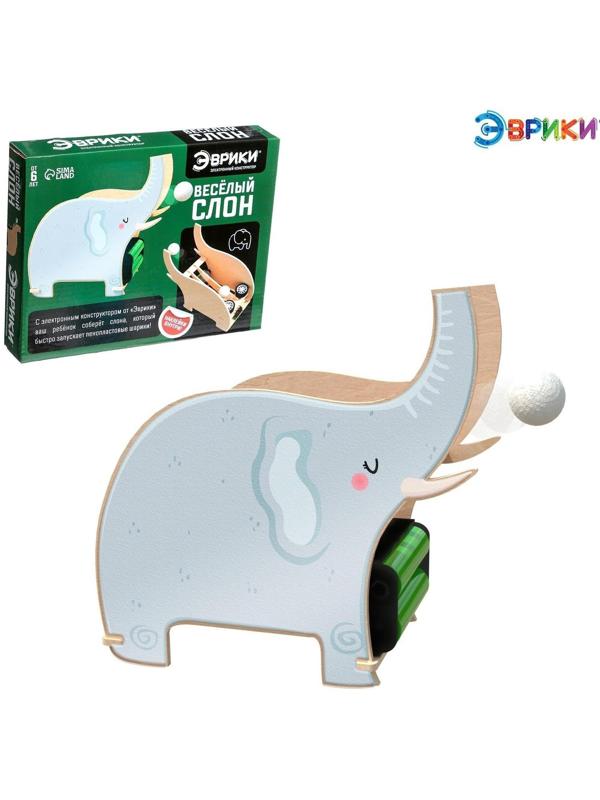 Электронный конструктор «Весёлый слон», 26 элементов, наклейки