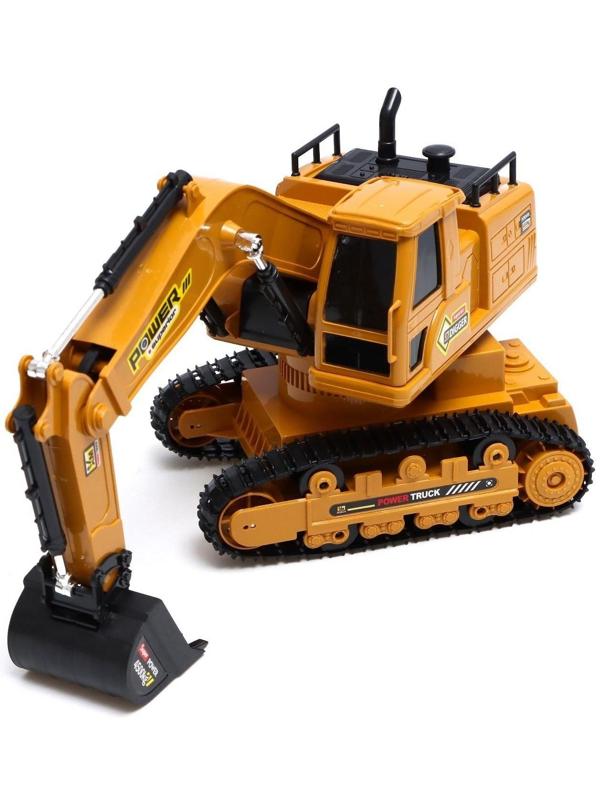 Экскаватор радиоуправляемый «Стройка», подвижный ковш, работает от аккумулятора