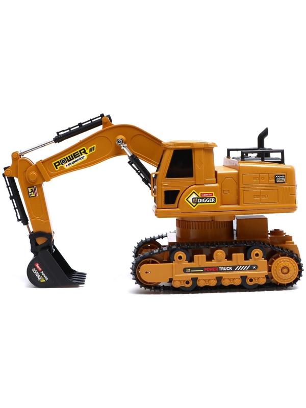 Экскаватор радиоуправляемый «Стройка», подвижный ковш, работает от аккумулятора