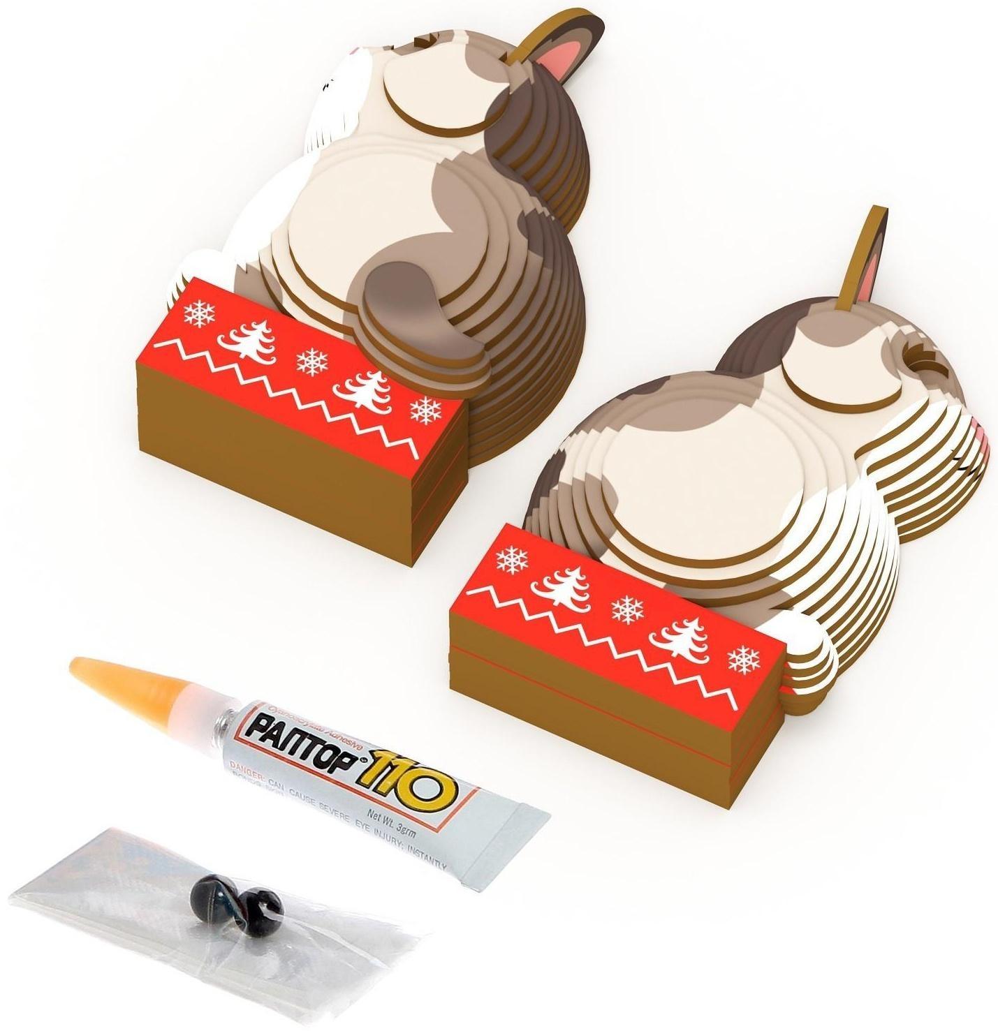 3D конструктор «Милый котик», 28 деталей