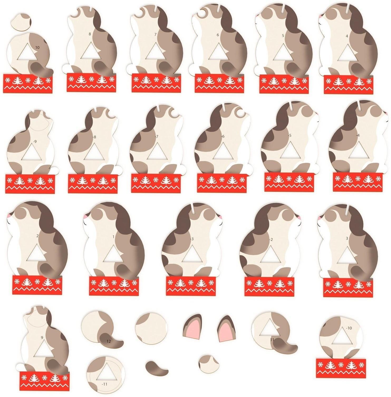 3D конструктор «Милый котик», 28 деталей