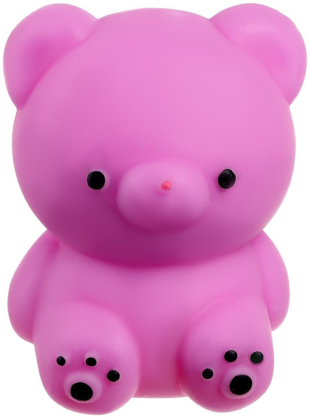 Мялка «Мишка» с пастой, цвета МИКС