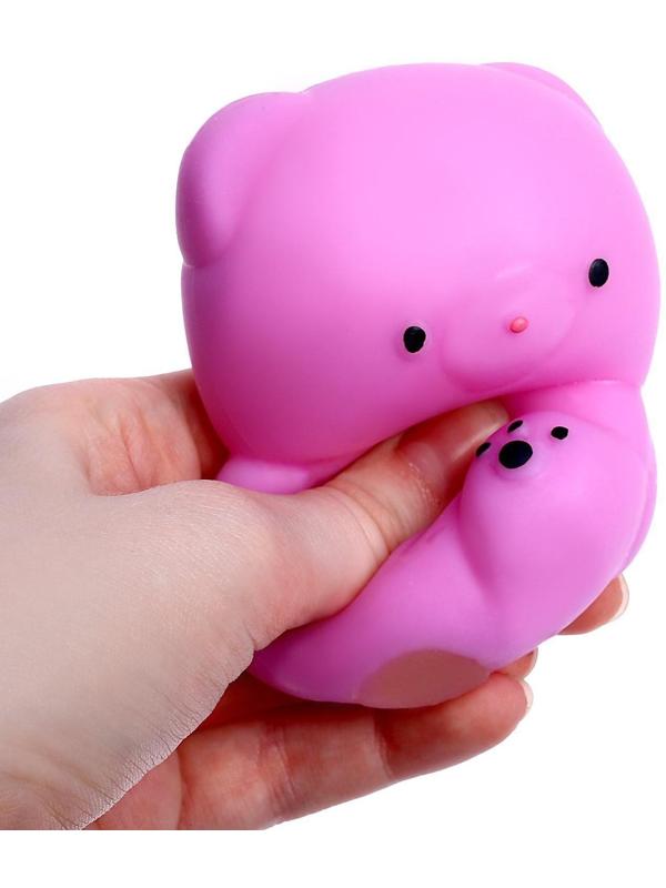 Мялка «Мишка» с пастой, цвета МИКС