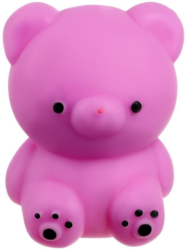 Мялка «Мишка» с пастой, цвета МИКС