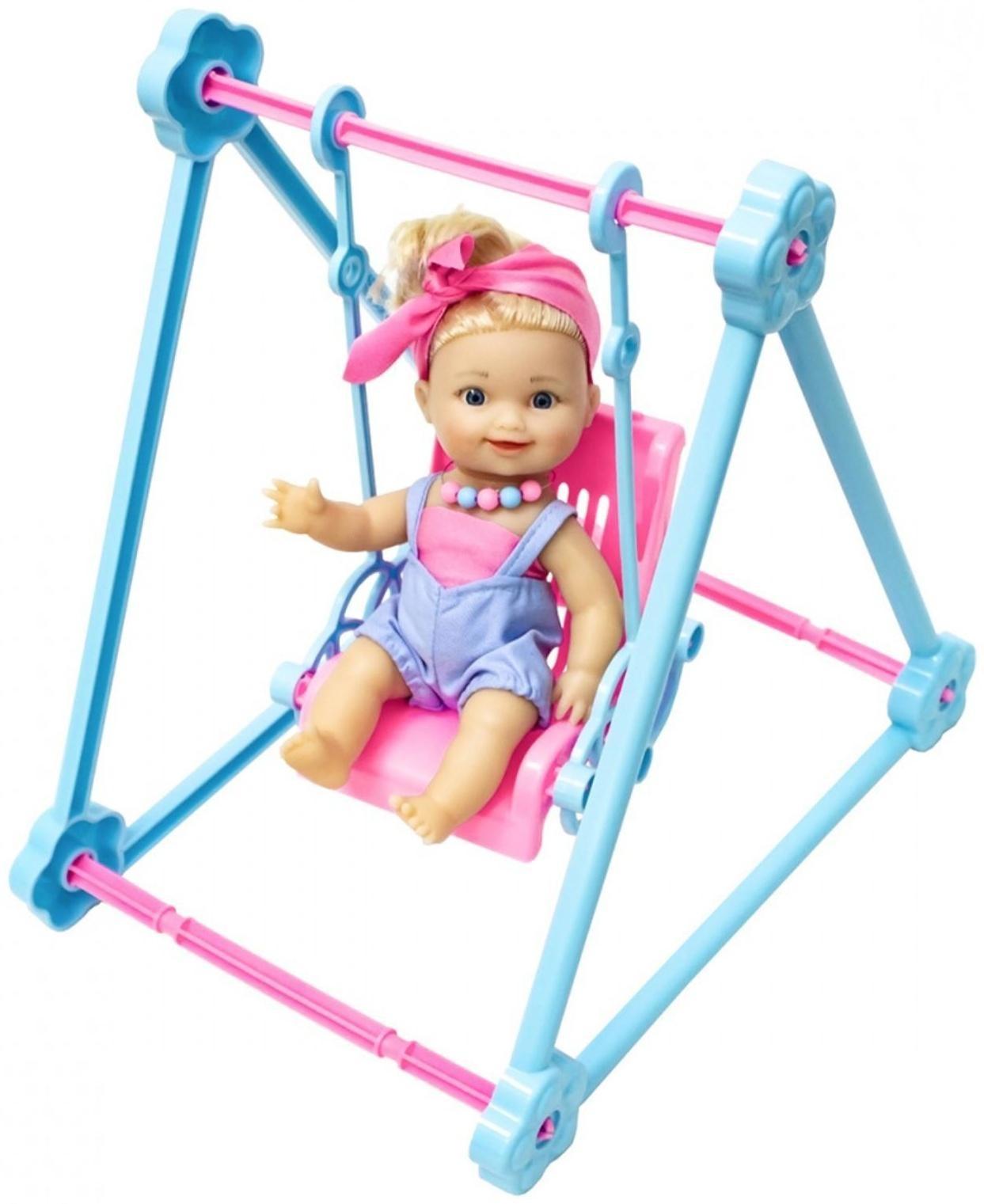 Качели «Карамельки» с пупсом, 22 см