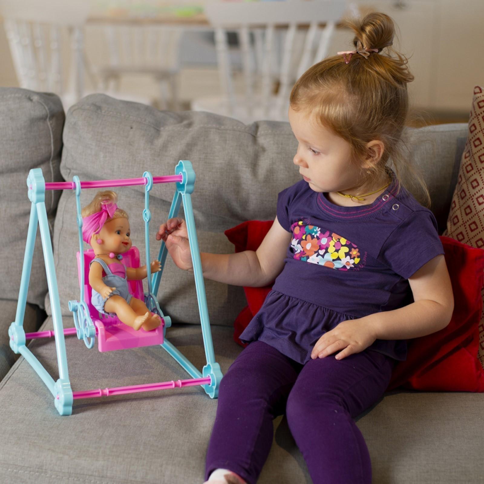 Качели «Карамельки» с пупсом, 22 см