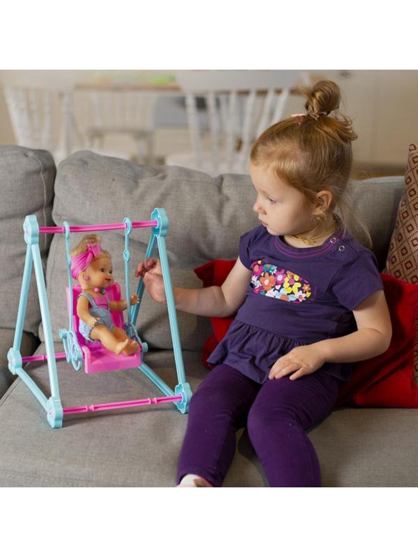 Качели «Карамельки» с пупсом, 22 см