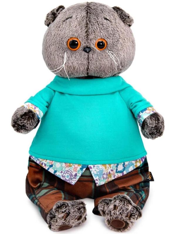 Мягкая игрушка «Басик в штанах в клетку»,19 см