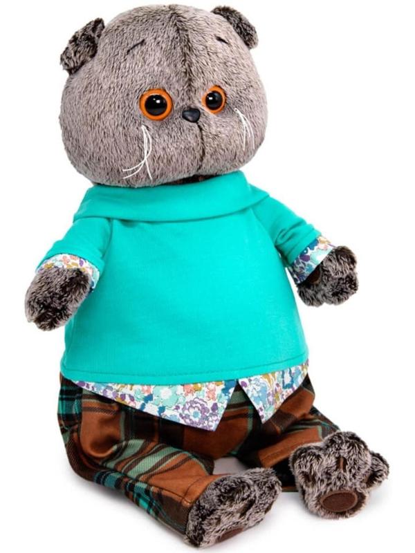 Мягкая игрушка «Басик в штанах в клетку»,19 см