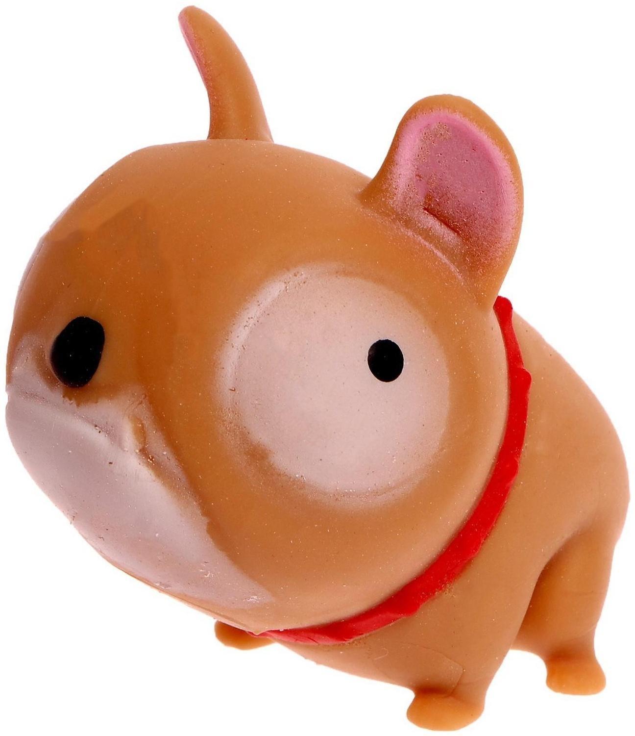 Мялка «Собачка» с пастой, цвета МИКС