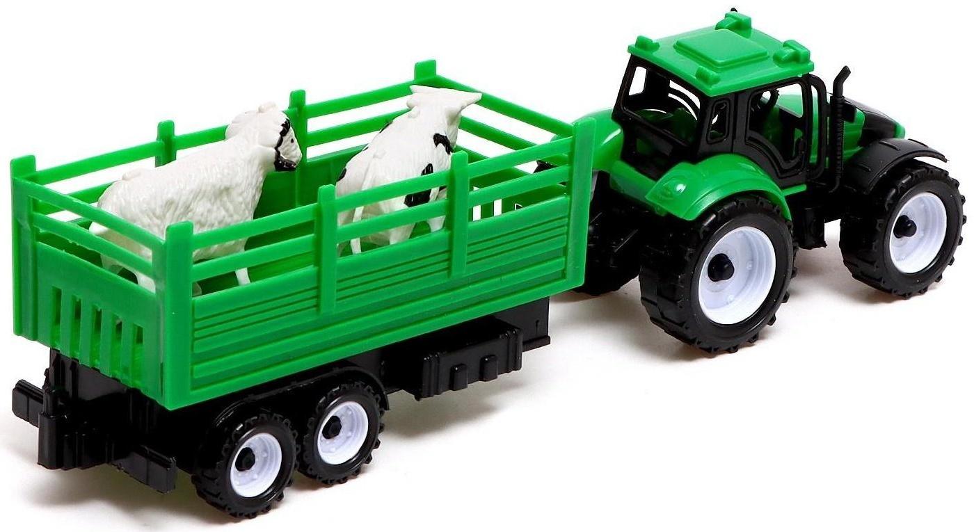 Трактор инерционный «Фермер», с прицепом и животными