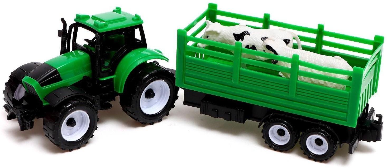 Трактор инерционный «Фермер», с прицепом и животными