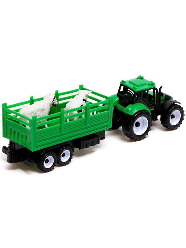 Трактор инерционный «Фермер», с прицепом и животными