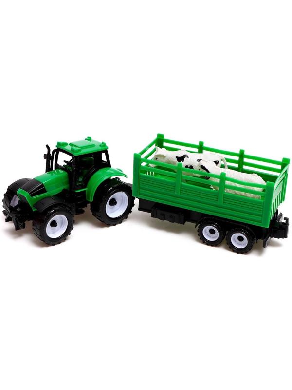 Трактор инерционный «Фермер», с прицепом и животными