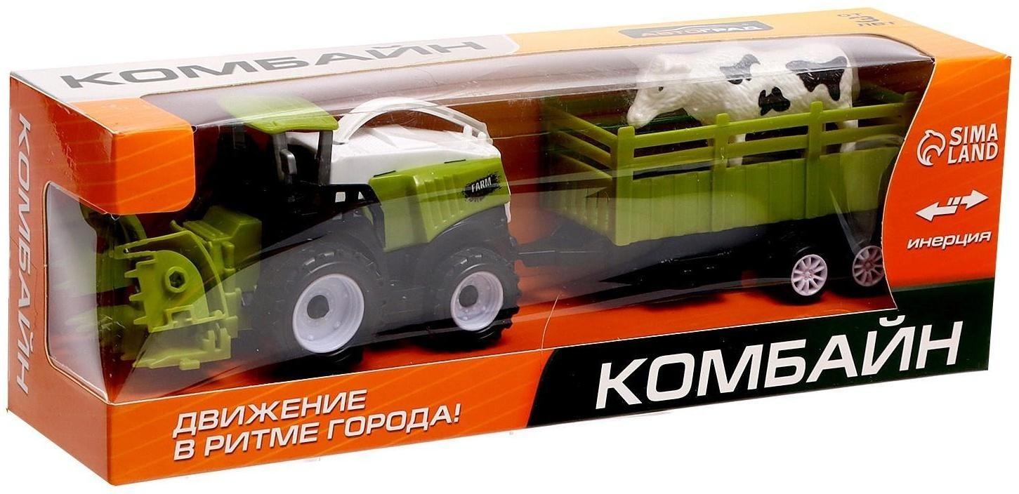 Комбайн инерционный «Фермер», с прицепом