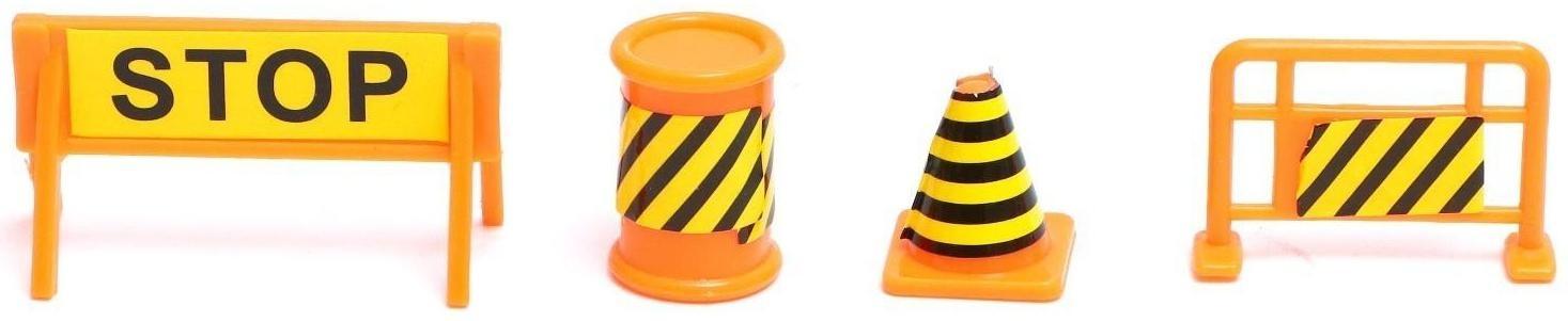 Грузовик «Перевозчик», в комплекте 6 машин и дорожные знаки