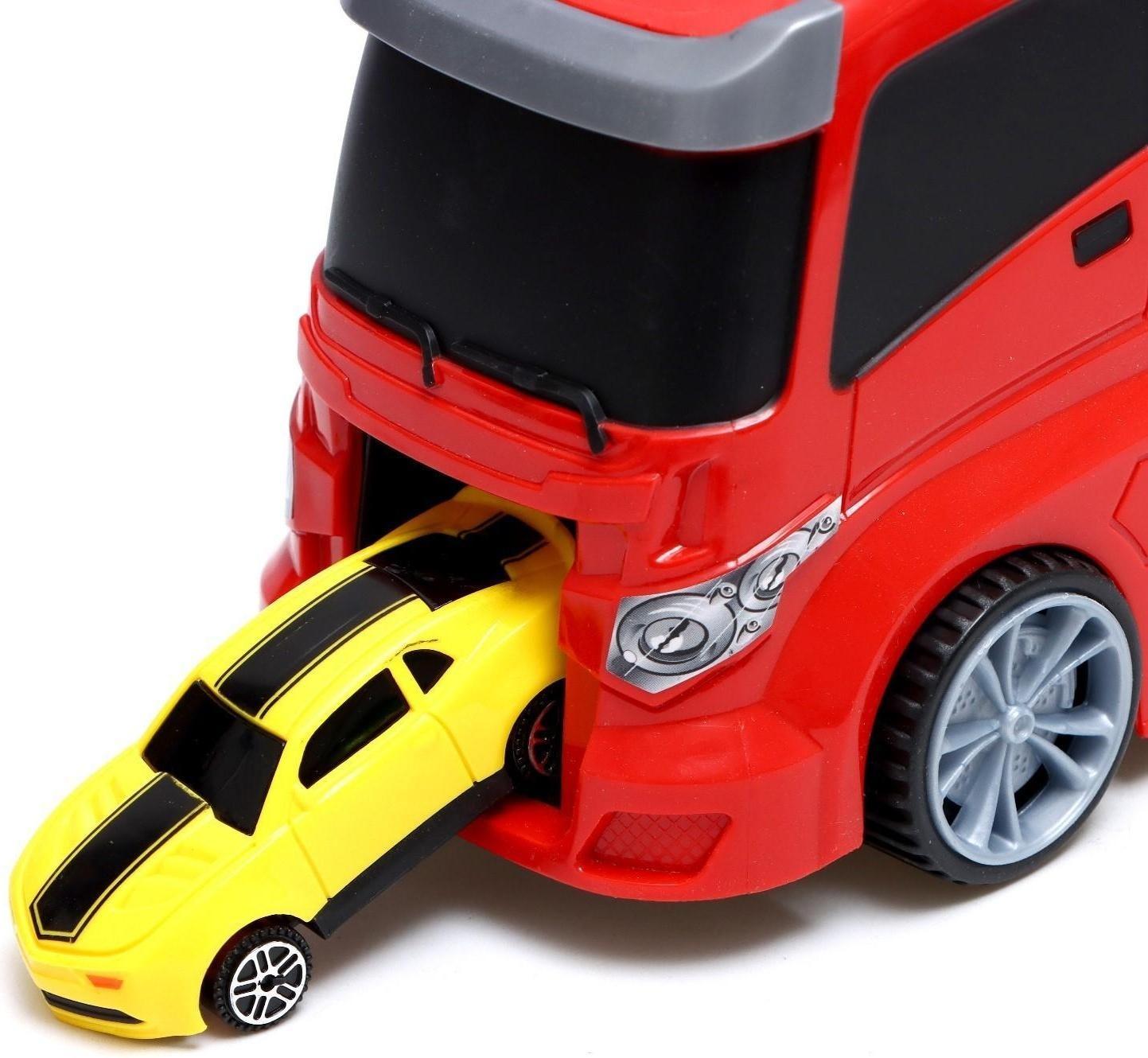 Грузовик «Перевозчик», в комплекте 6 машин и дорожные знаки