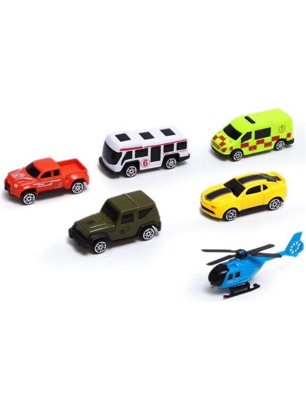 Грузовик «Перевозчик», в комплекте 6 машин и дорожные знаки