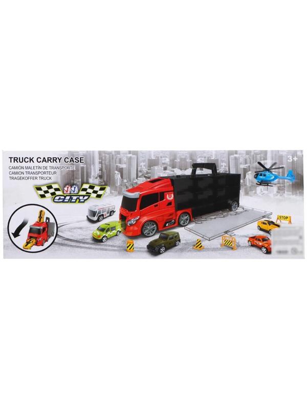 Грузовик «Перевозчик», в комплекте 6 машин и дорожные знаки