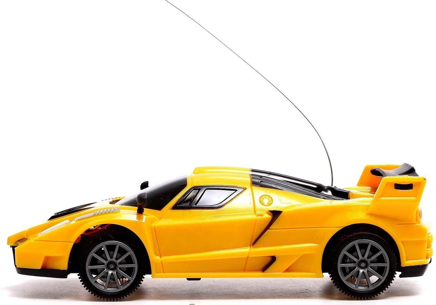 Машина радиоуправляемая «СпортКар», работает от батареек, цвет жёлтый
