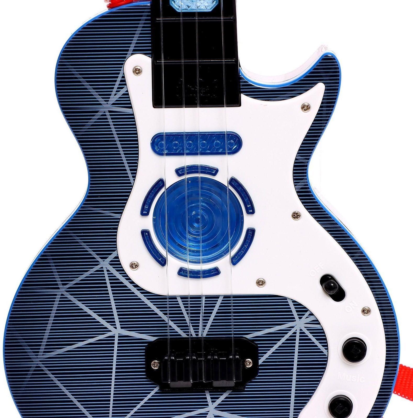 Гитара музыкальная, световые и звуковые эффекты