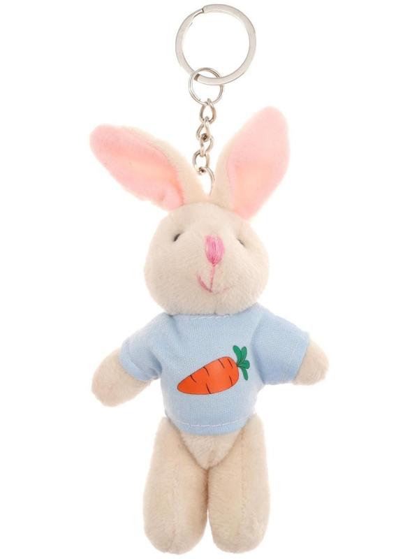 Мягкая игрушка «Кролик в кофте», на брелоке, цвета МИКС