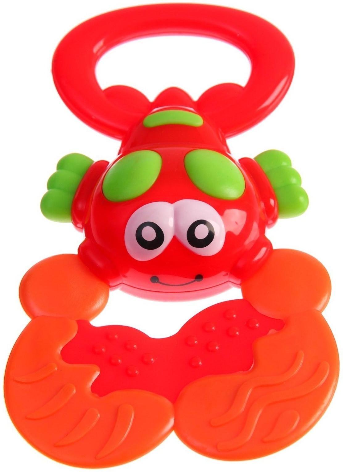 Погремушка «Крабик» с прорезывателем