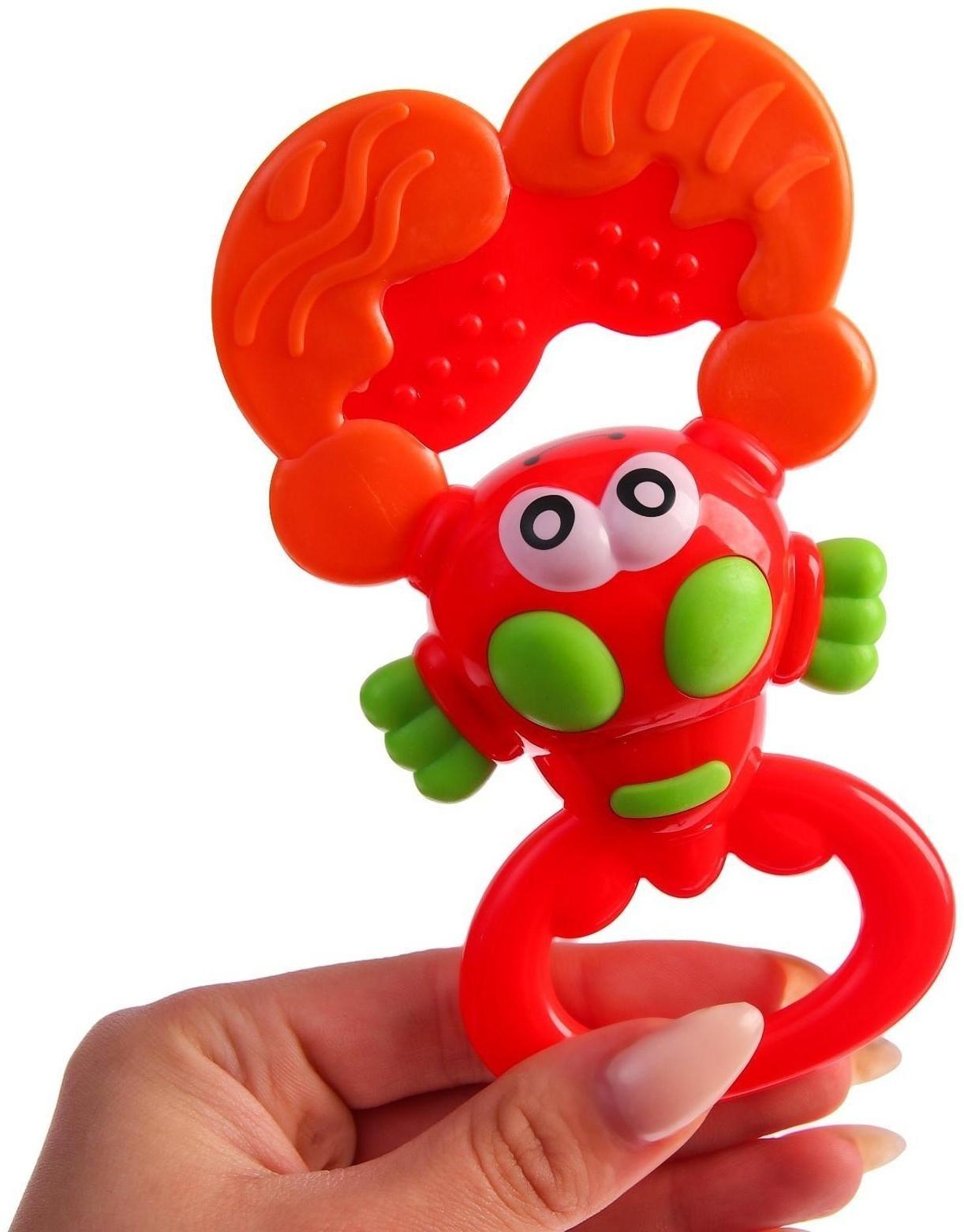 Погремушка «Крабик» с прорезывателем