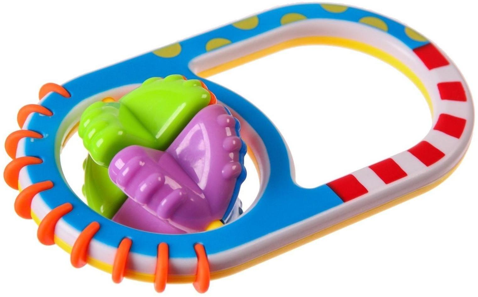 Погремушка «Фактурная ручка», цвет МИКС