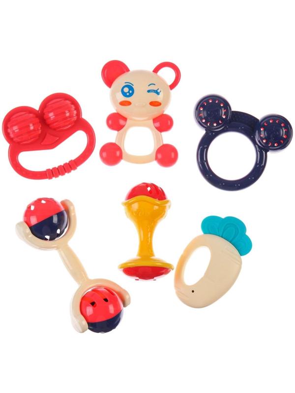 Набор погремушек «Друзья», 6шт, цвет МИКС