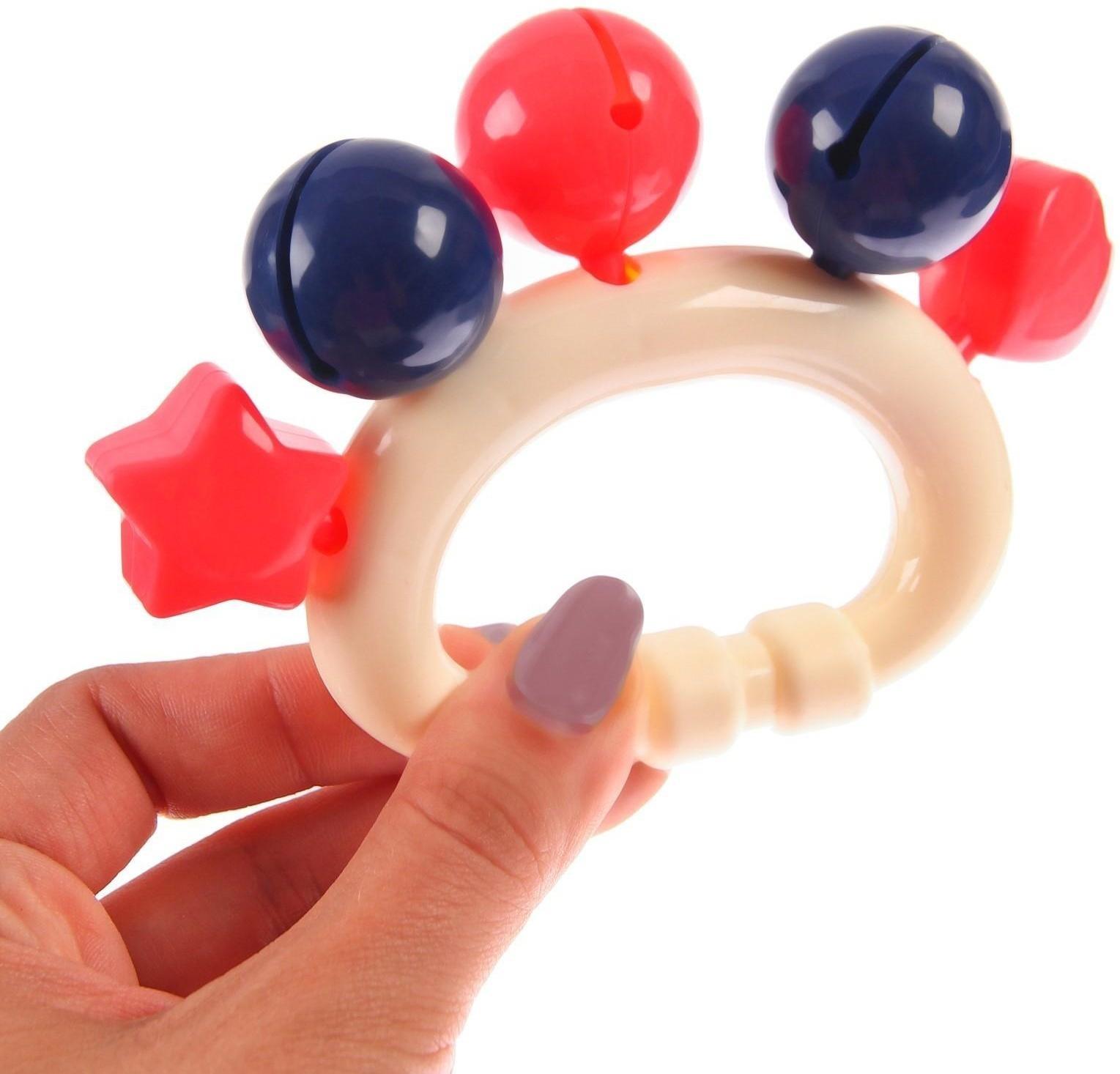 Набор погремушек «Друзья», 9шт и кольцо, цвет МИКС