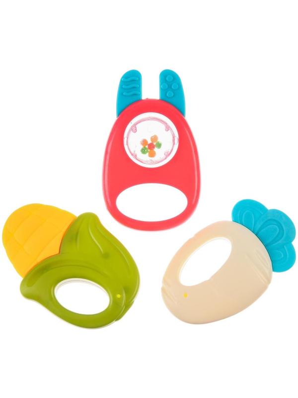 Набор погремушек «Друзья», 9шт и кольцо, цвет МИКС