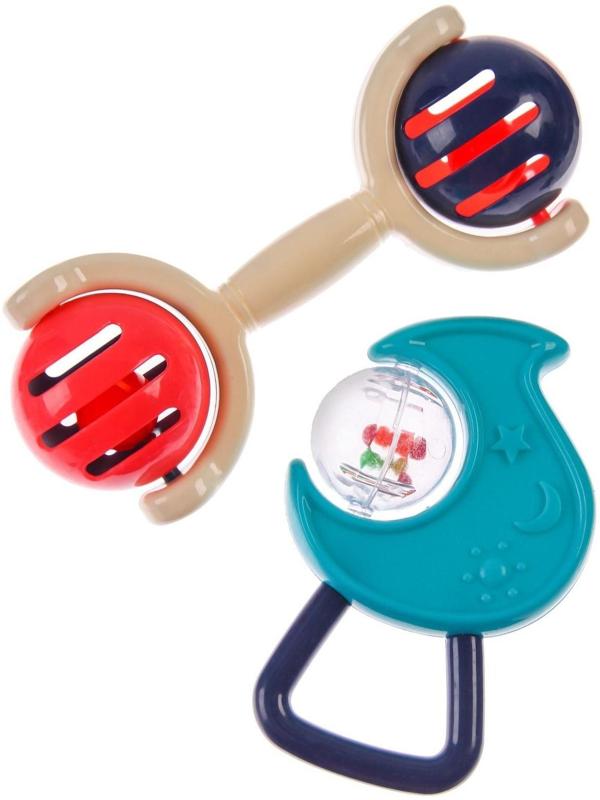 Набор погремушек «Друзья», 9шт и кольцо, цвет МИКС