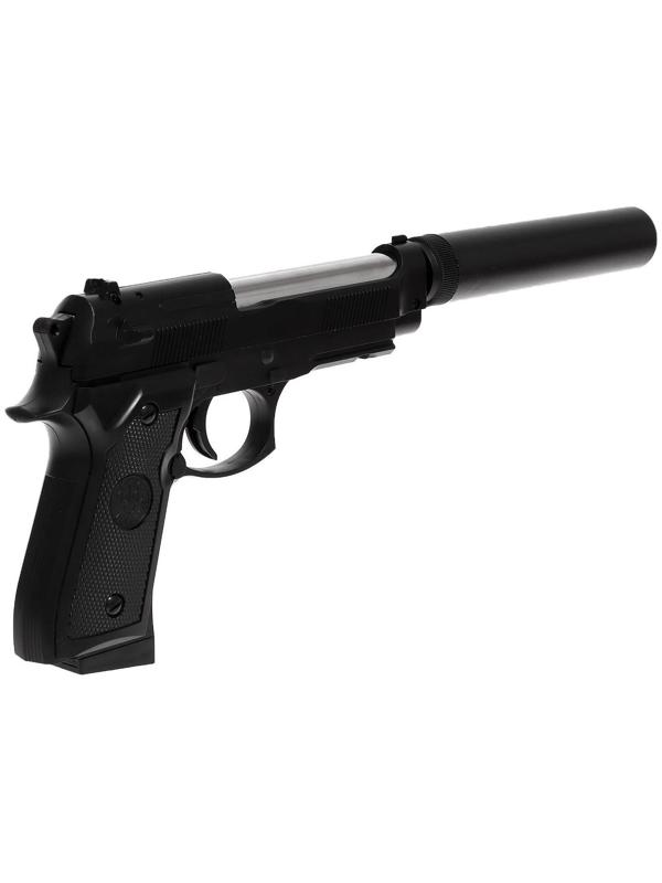 Пистолет C.19, металлический, с глушителем