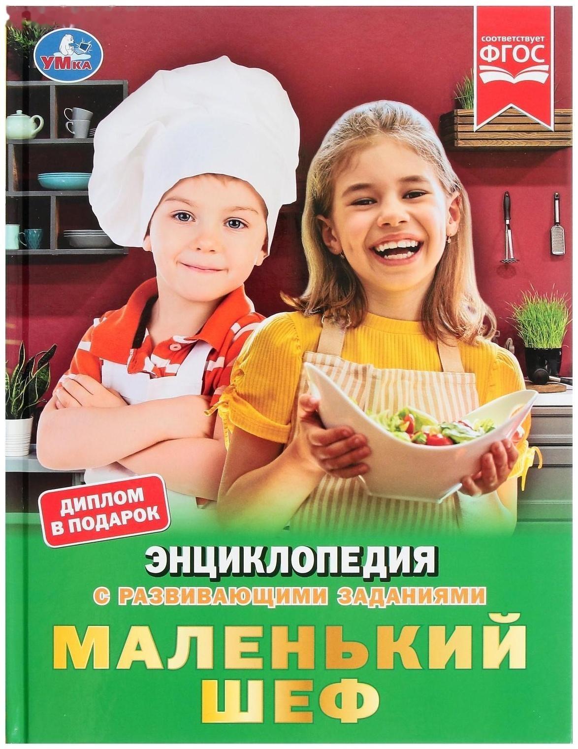 Маленький шеф. Энциклопедия А4, с развивающими заданиями. 48 стр.