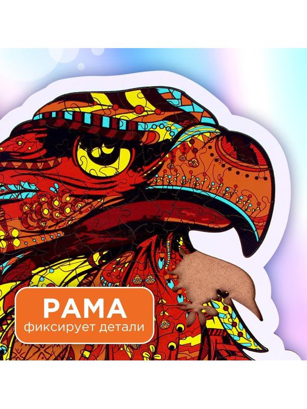 Пазл деревянный фигурный «Орёл», в раме